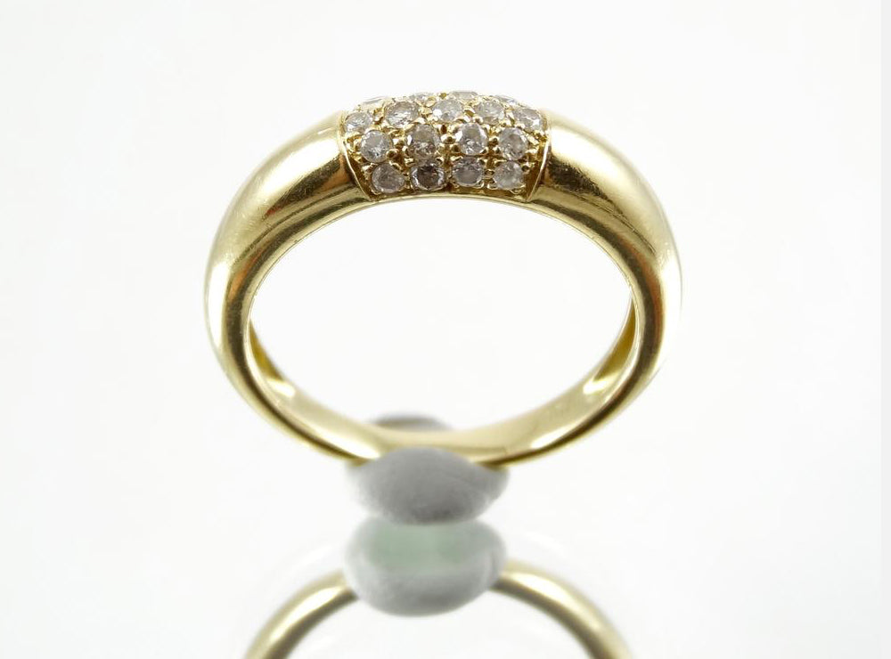Demi-alliance en or et diamants