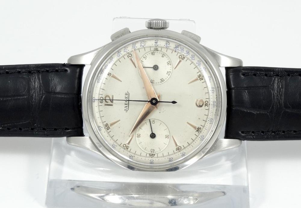 Jaeger Lecoultre Chrono 2 compteurs Acier Années 50