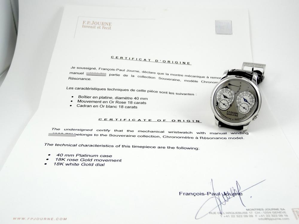 F.P.Journe Chronomètre à Résonance Platinum