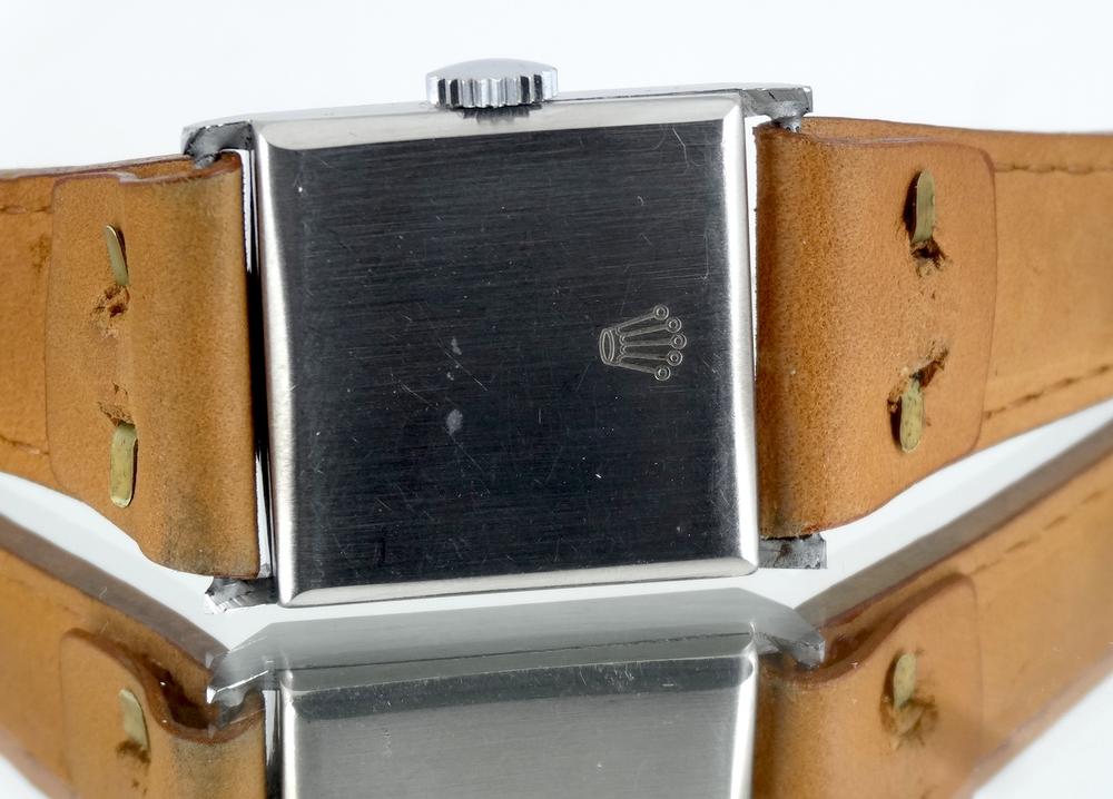 Rolex Carré Style Art Deco acier année 30