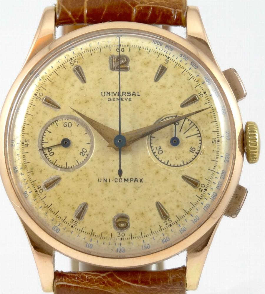 Universal Genève Chrono Uni-Compax Jumbo Or rose