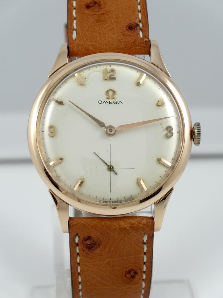 Omega Or rose style Calatrava années 50