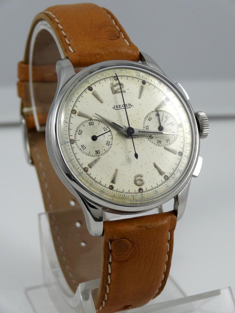 Jaeger Lecoltre Chrono Compax acier année 40