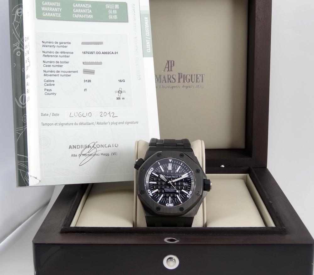 Audemars Piguet Offshore Diver Scuba Full Set 2012 Customised DLC