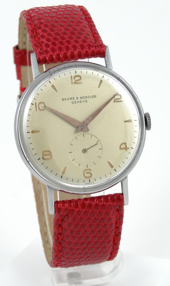 Baume & Mercier Style Calatrava acier taille Jumbo Année 50