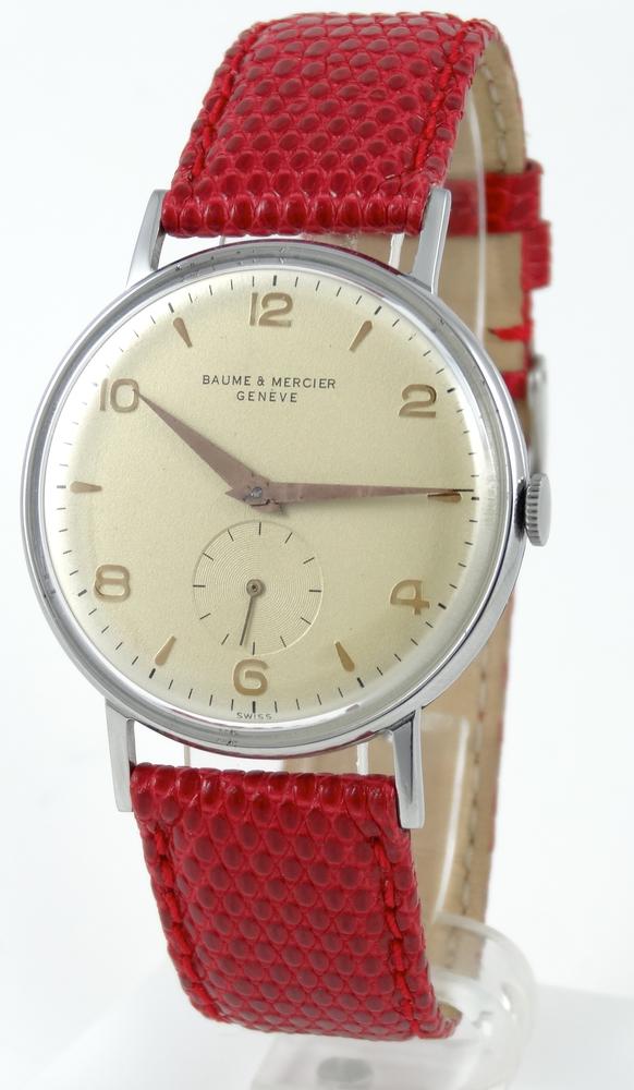 Baume & Mercier Style Calatrava acier taille Jumbo Année 50