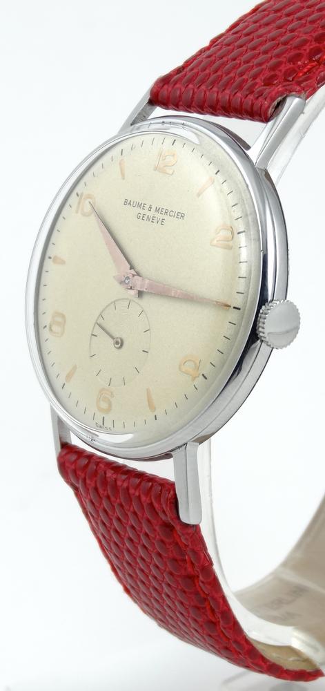 Baume & Mercier Style Calatrava acier taille Jumbo Année 50