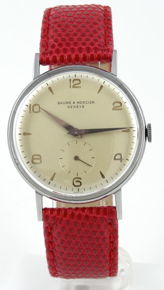 Baume & Mercier Style Calatrava acier taille Jumbo Année 50