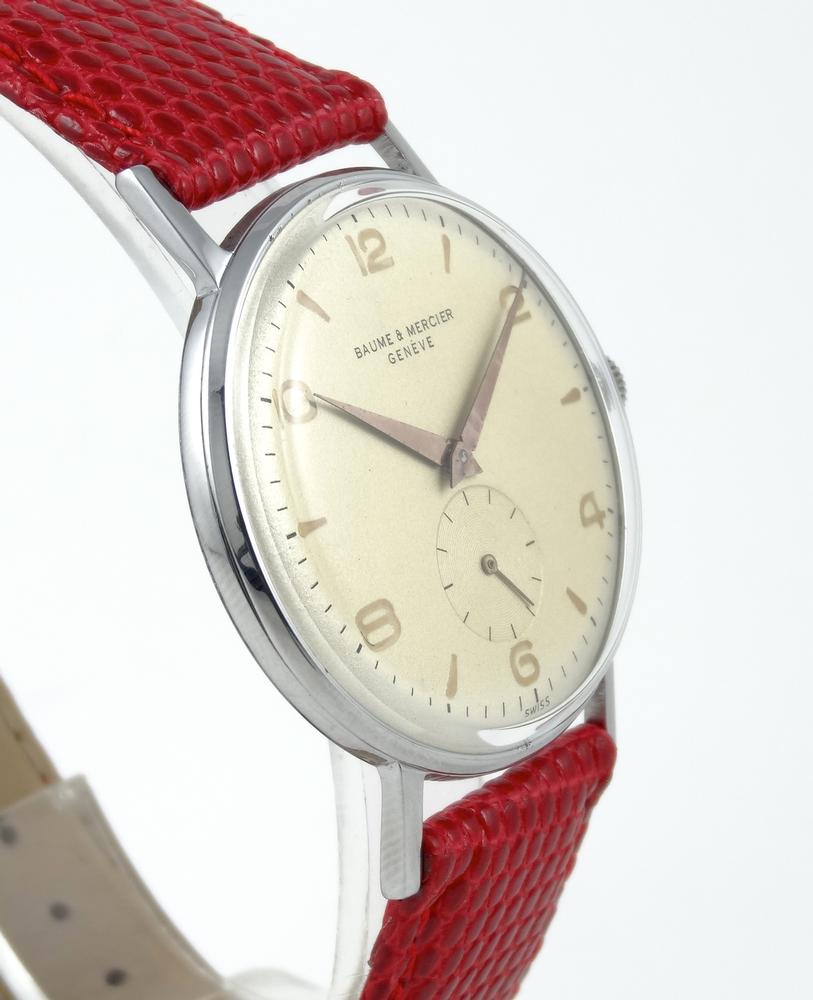 Baume & Mercier Style Calatrava acier taille Jumbo Année 50