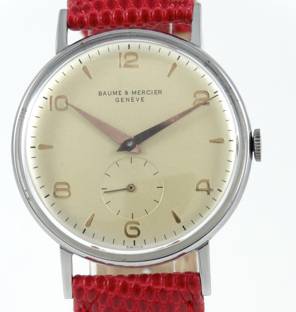 Baume & Mercier Style Calatrava acier taille Jumbo Année 50