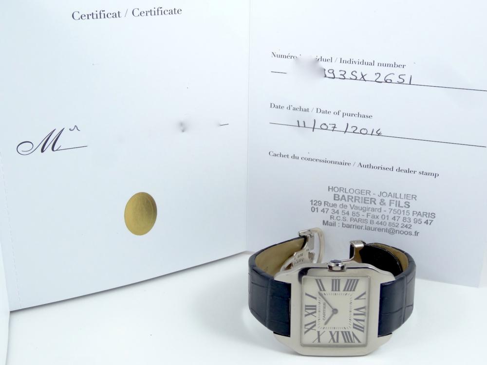 CartierSantos Dumont Or blanc Grand Modèle Full Set