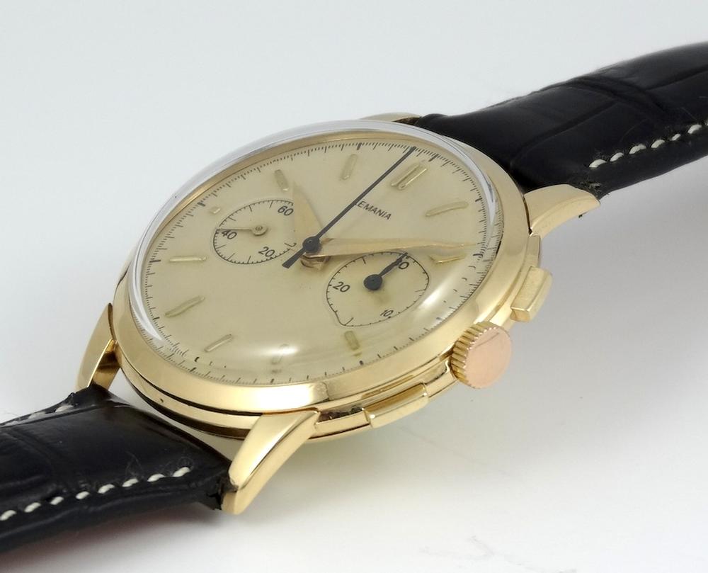Lemania Chrono Compax or jaune 36mm