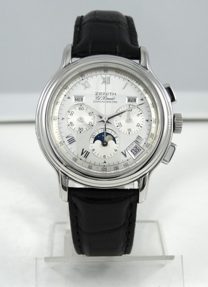 Zenith Chronomaster Phase de lune Chrono acier Full Set
