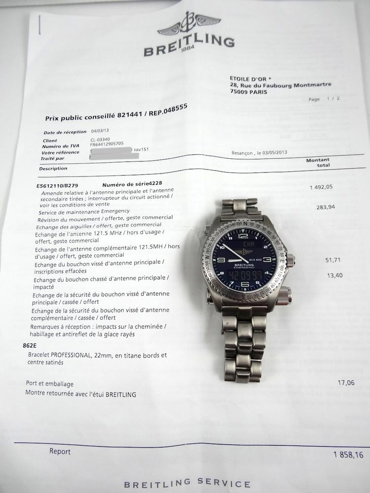 Breitling Emergency Titane Réf E 56121 Comme neuve Boite & Papiers