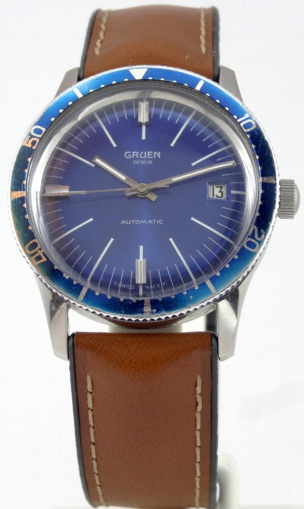 Gruen Submariner Date cadran Bleu Azur