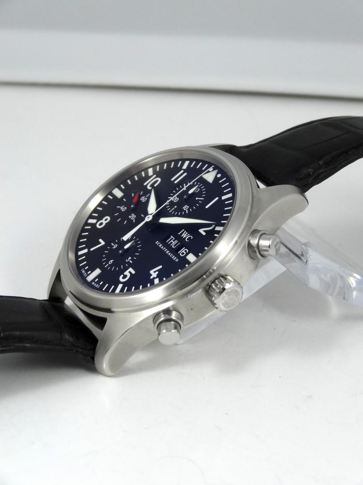 IWC Pilot Chrono Acier Réf 3717-01 boite & papier