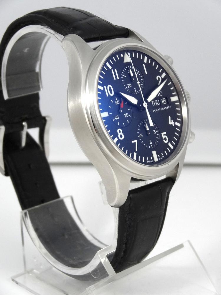 IWC Pilot Chrono Acier Réf 3717-01 boite & papier