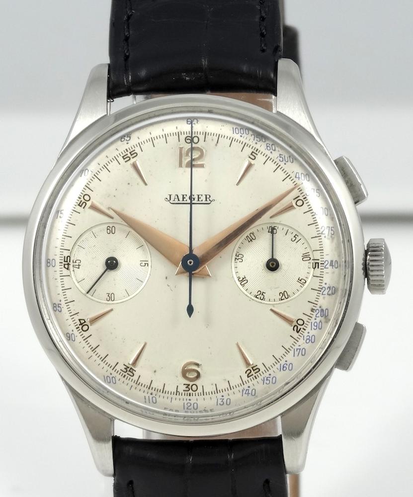 Jaeger Lecoultre Chrono 2 compteurs Acier Années 50