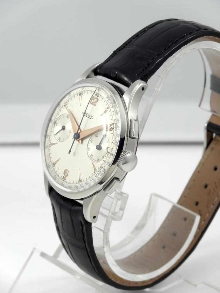 Jaeger Lecoultre Chrono 2 compteurs Acier Années 50