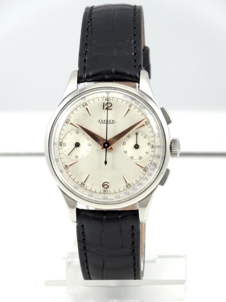 Jaeger Lecoultre Chrono 2 compteurs Acier Années 50