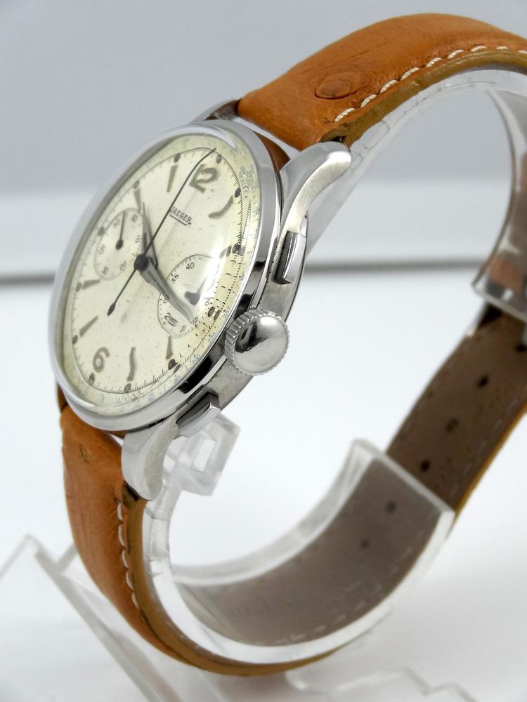 Jaeger Lecoltre Chrono Compax acier année 40