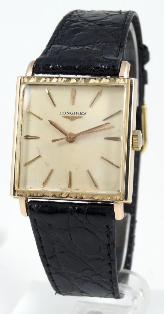 Longines Carré or rose Circa 1950 Jumbo