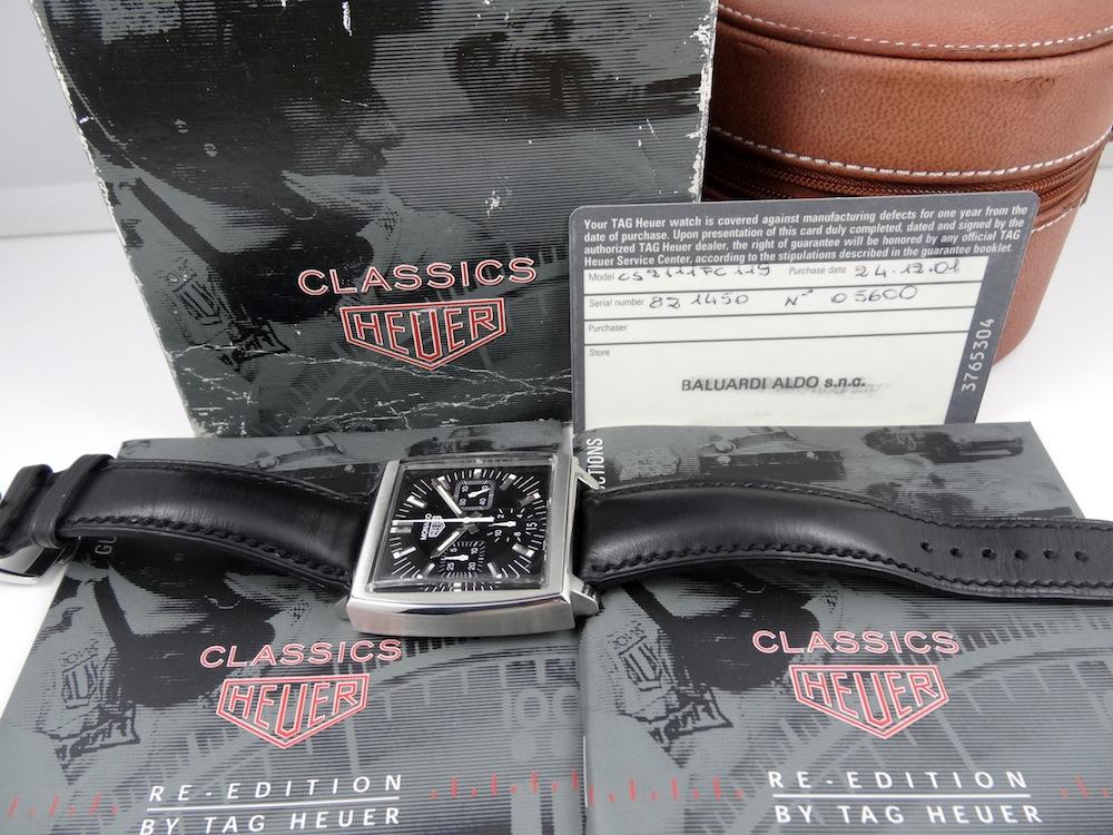 TAG Heuer Monaco chrono Noir ''Steve Mc Queen'' Boite & Papiers