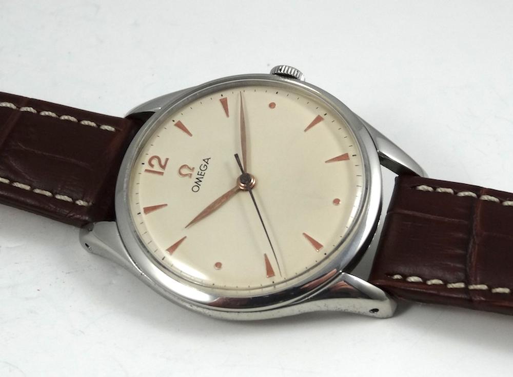 Omega 30t2 acier Grande Taille 37mm cadran crème