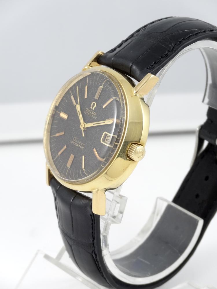 Omega Dynamic cadran noir Jumbo Or jaune dato Automatic