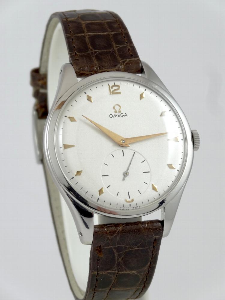 Omega Style Calatrava Acier 38mm index pointe Diamants