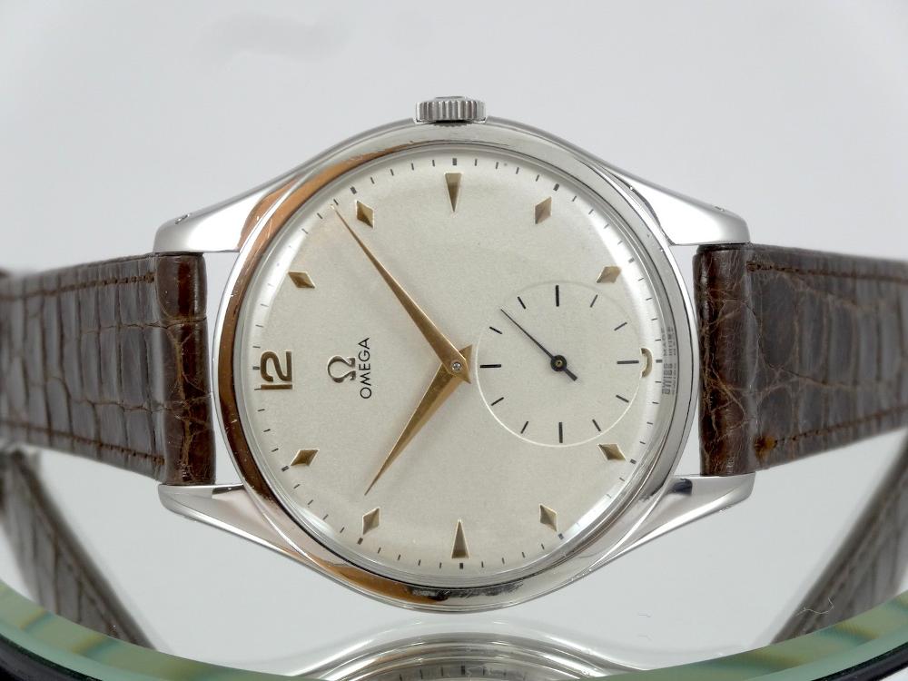 Omega Style Calatrava Acier 38mm index pointe Diamants