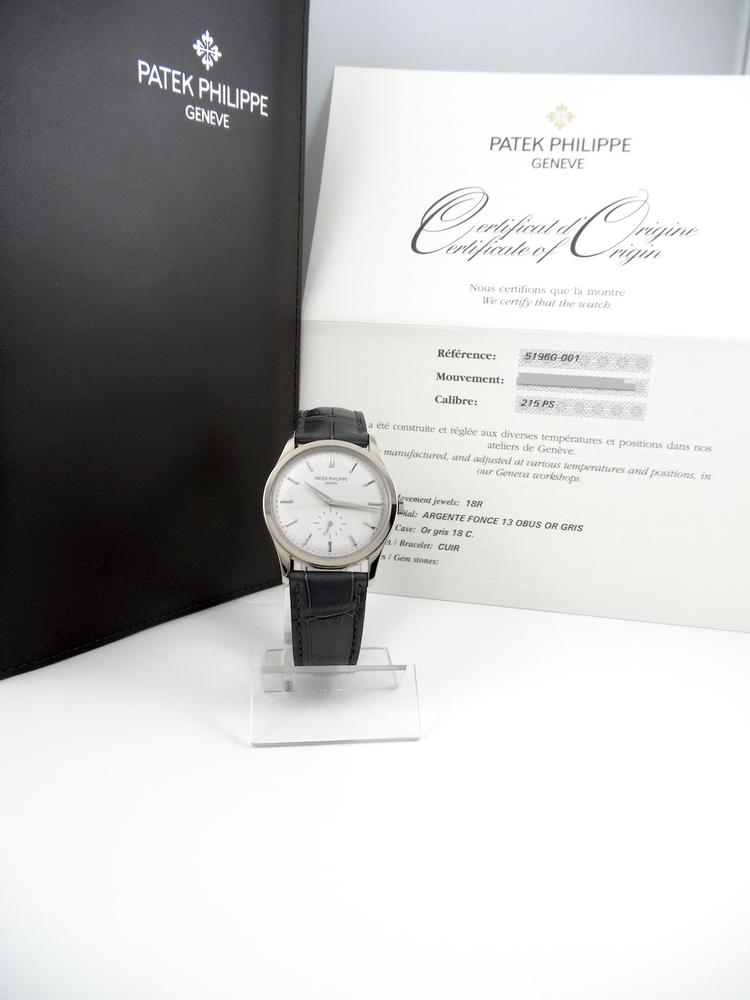 Patek Calatrava Réf 5196G or gris Comme neuve
