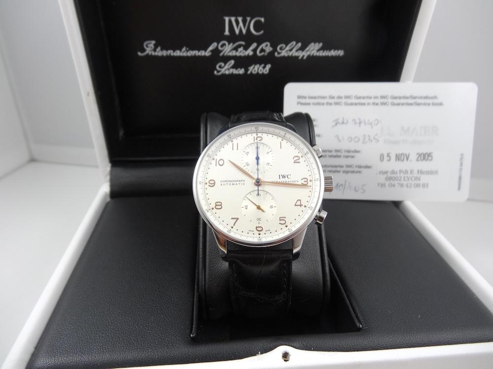 IwC Portugaise cadran Blanc Index Or rose Full Set