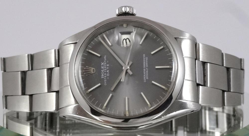 Rolex Date Gris souris Réf 1500 Circa 1970
