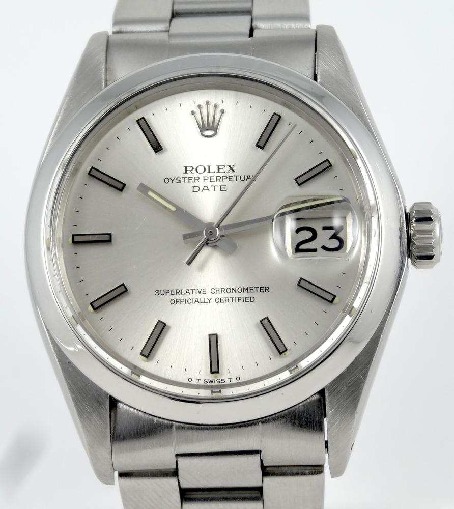 Rolex Date cadran silver Année 1973 révision Rolex