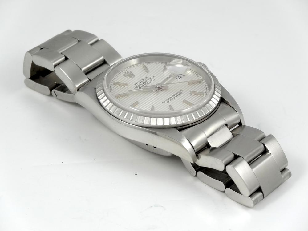 Rolex Datejust cadran tissé réf 16220 boite & Papiers
