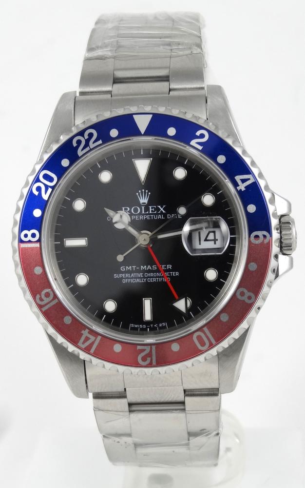 Rolex GMT Full Set Lunette Pepsi Faded Série N