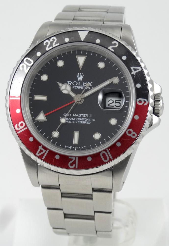 Rolex GMT II Rouge & Noir Full Set avec 2 lunettes