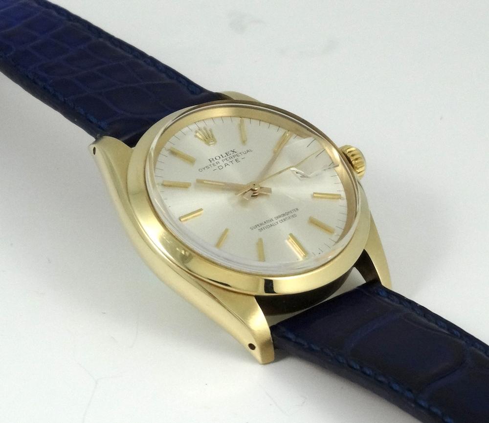 Rolex Date or jaune réf 1500 année 66 lunette lisse
