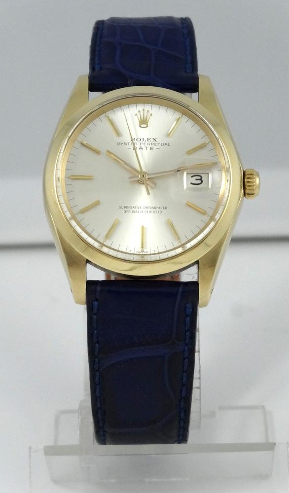 Rolex Date or jaune réf 1500 année 66 lunette lisse