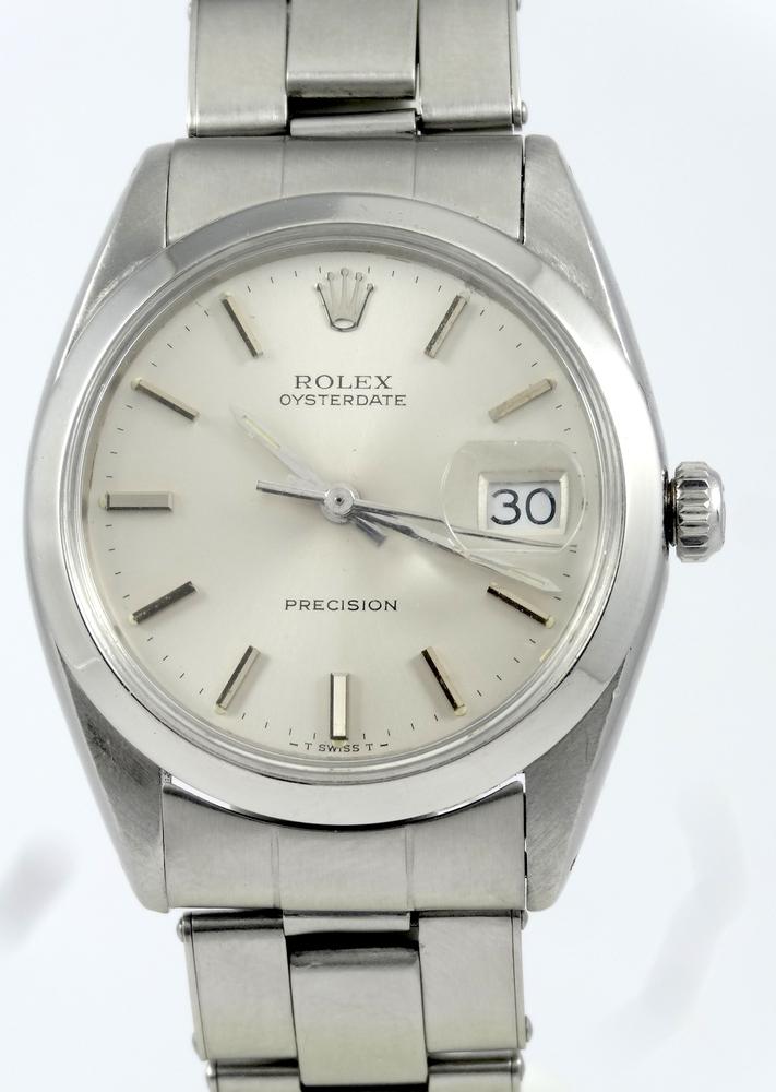Rolex Oyster Date Précision Cadran argent Bracelet Oyster Riveté