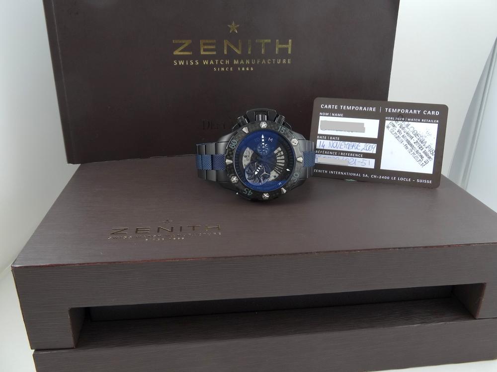 Zenith Defy Xtreme PVD Navy Sea Série Limitée 250EX Full Set
