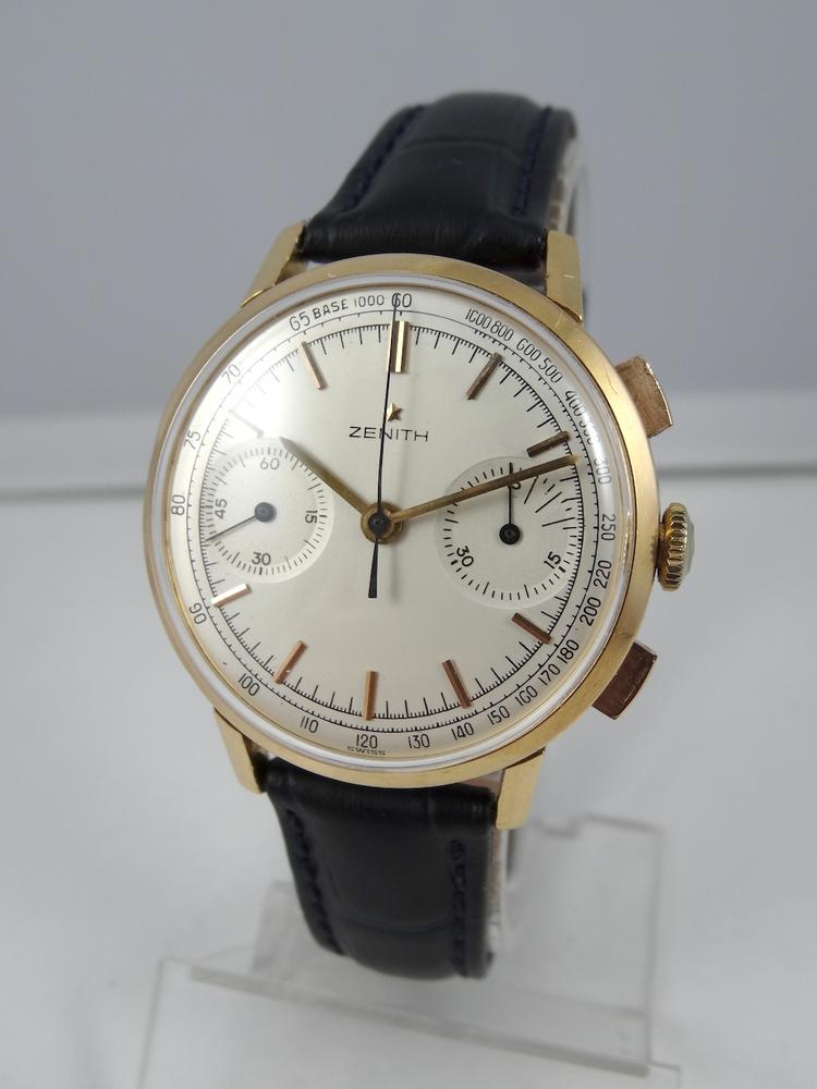 Zenith Chrono Uni compax Or Jaune 36mm Année 60