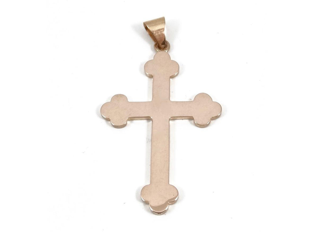 Pendentif Croix en or rose