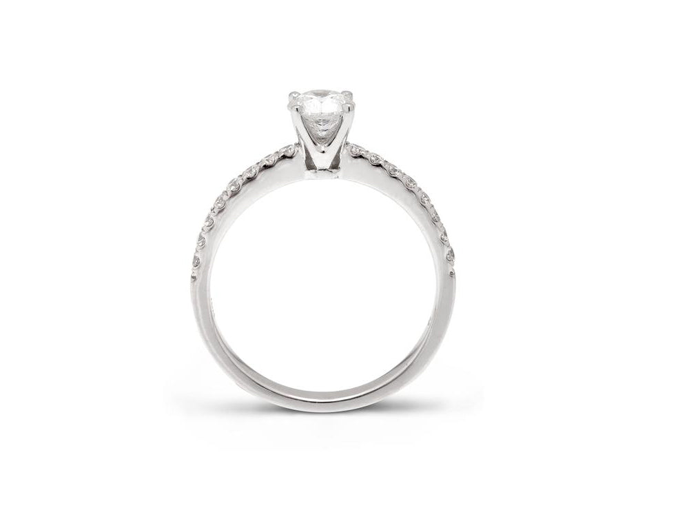 Demi-alliance en or et diamants