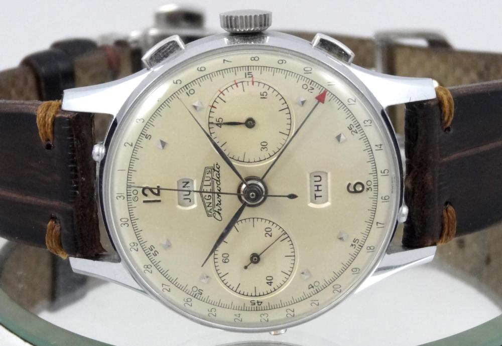 Angelus Chronodato 38 mm Chrono Triple Calendrier
