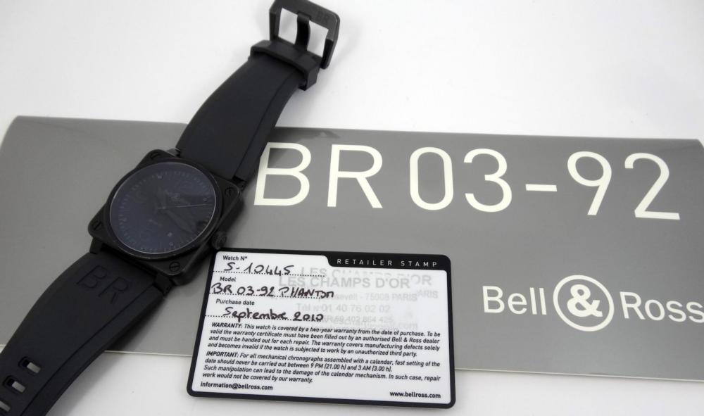 Bell & Ross BR03-92 PHANTOM Boite & Papiers 2010