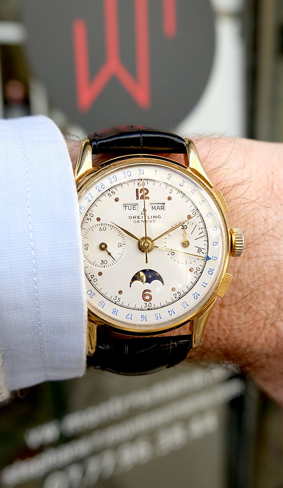 Breitling Datora Astronomique Chronograph Gold Plated Moon Phase