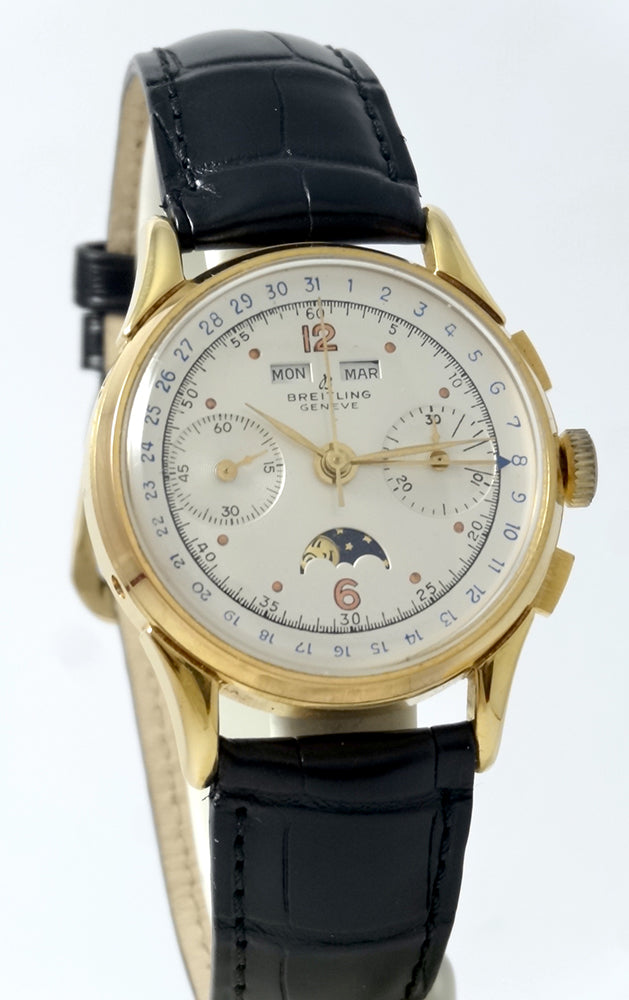 Breitling Datora Astronomique Chronograph Gold Plated Moon Phase