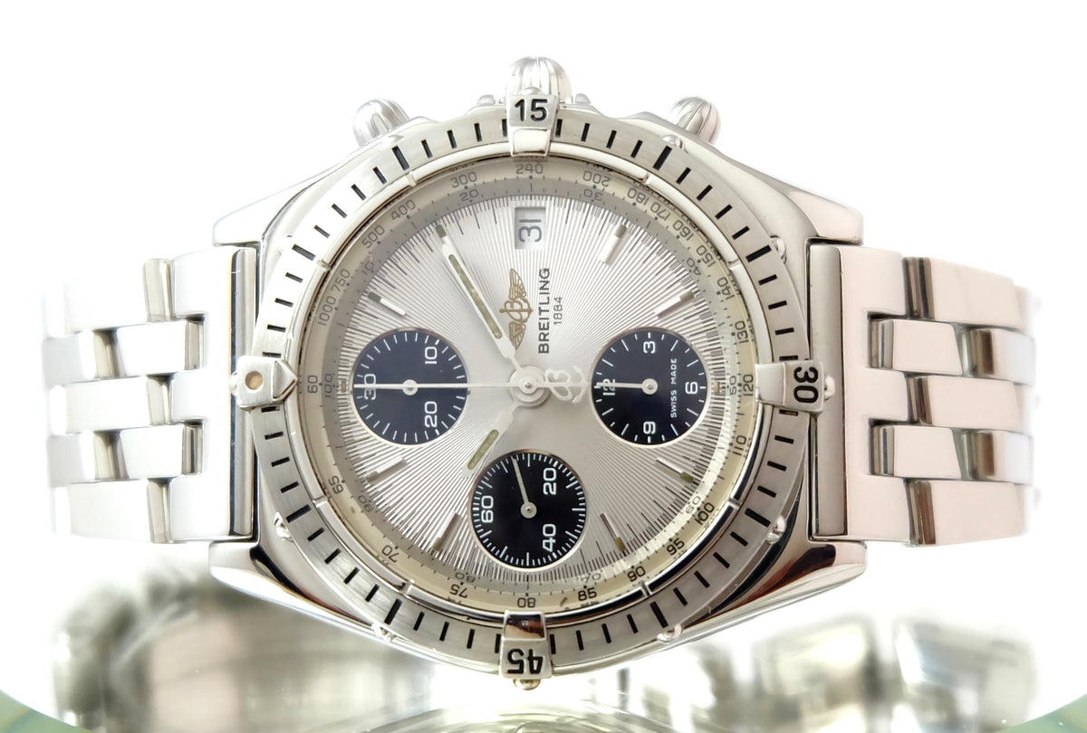 Breitling Chronomat cadran silver année 90 première main